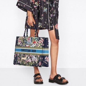 디올 여성 블루 북토트 - Dior Womens Blue Book Tote 