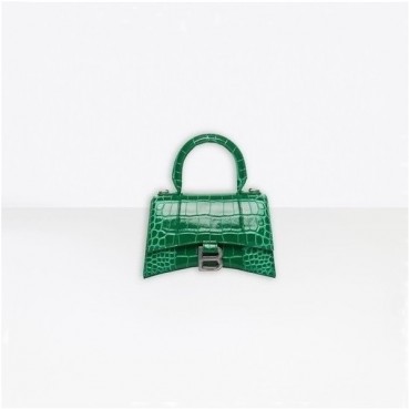 발렌시아가 여성 Hourglass 그린 토트백 - Womens Green Tote Bag 