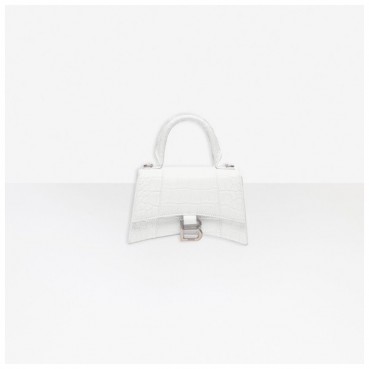 발렌시아가 여성 Hourglass 화이트 토트백 - Womens White Tote Bag 
