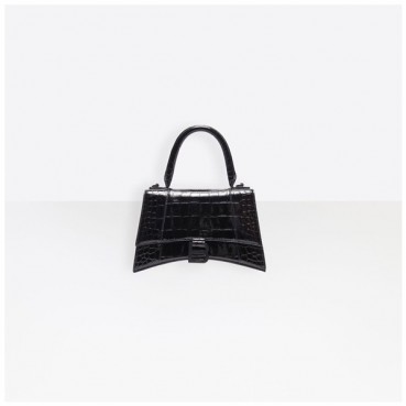 발렌시아가 여성 Hourglass 블랙 토트백 - Womens Black Tote Bag 