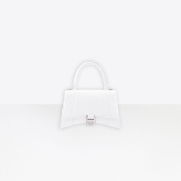 발렌시아가 여성 Hourglass 화이트 토트백 - Womens White Tote Bag 