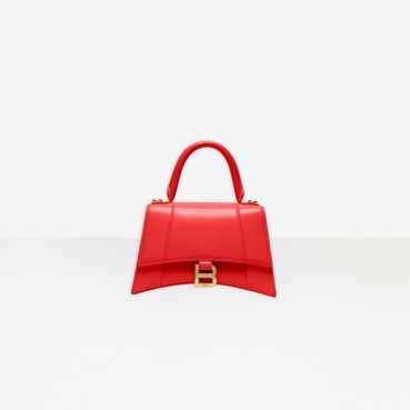 발렌시아가 여성 Hourglass 레드 토트백 - Womens Red Tote Bag 