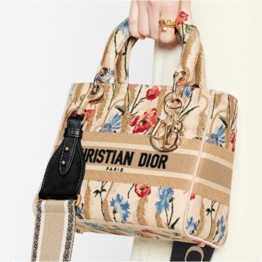 디올 여성 베이지 레이디 백 - Dior Womens Beige Lady Bag 