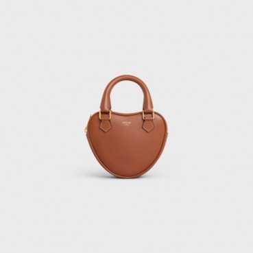 셀린느 여성 하트 카멜 미니 토트백 - Celine Womens Camel Mini Bag 