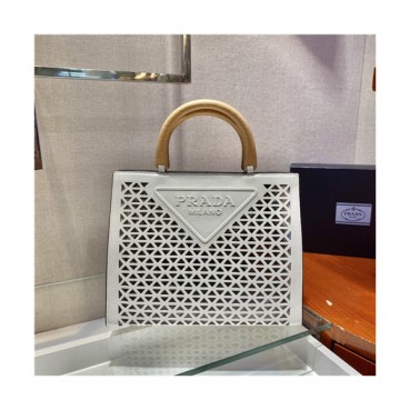 [럭셔리한]Prada 2021 Women's Leather Tote Bag,30cm,PRAB0451 - 프라다 2021 여성용 레더 토트백,30cm,화이트