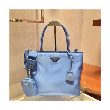 [프라다]Prada 2021 Women's Nylon Tote Bag/Shopper Bag,25cm,1BG320,PRAB0432 - 프라다 2021 여성용 나일론 토트백/쇼퍼백,25cm,블루