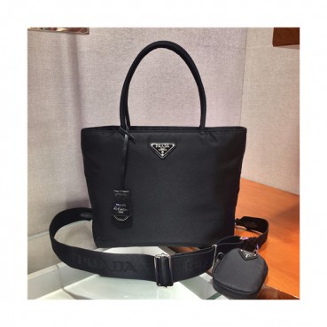 [프라다]Prada 2021 Women's Nylon Tote Bag/Shopper Bag,25cm,1BG320,PRAB0430 - 프라다 2021 여성용 나일론 토트백/쇼퍼백,25cm,블랙