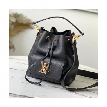 [럭셔리한]Louis Vuitton 2021 Women's Leather Bucket Tote Bag/Shoulder Bag,M57688,20cm,LOUB2358 - 루이비통 2021 여성용 레더 버킷 토트백/숄더백,20cm,블랙
