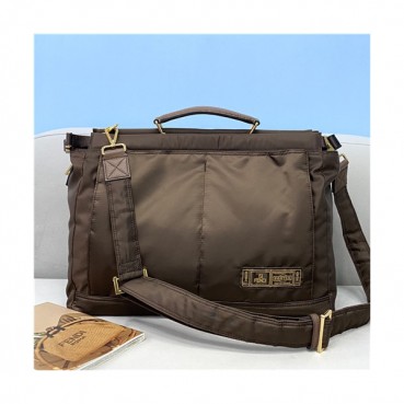 [펜디]Fendi 2021 Men's Peekaboo Nylon Tote Bag/Shoulder Bag,42cm,FENB0674 - 펜디 2021 남성용 나일론 피카부 토트백/숄더백,42cm,브라운