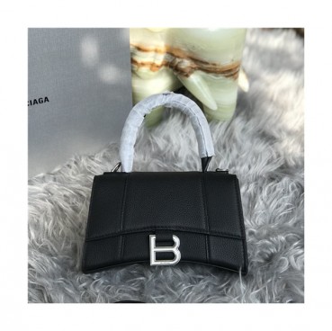 [시크한 숄더백]Balenciaga 2021 Women's Leather Tote Bag/Shoulder Bag,19cm,BGB0645 - 발렌시아가 2021 여성용 레더 토트백/숄더백,19cm,블랙