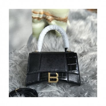 [시크한 숄더백]Balenciaga 2021 Women's Leather Tote Bag/Shoulder Bag,19cm,BGB0644 - 발렌시아가 2021 여성용 레더 토트백/숄더백,19cm,블랙