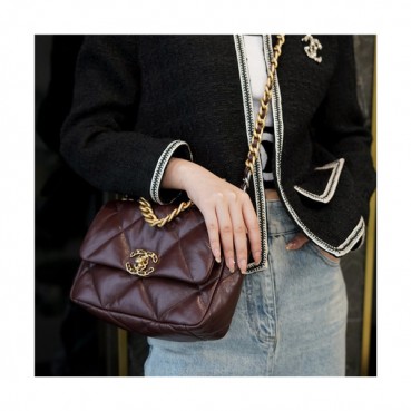 [럭셔리]Chanel 2021 Women's Leather Tote Bag/Shoulder Bag,26cm,CHAB1691 - 샤넬 2021 여서용 레더 토트백/숄더백,26cm,와인