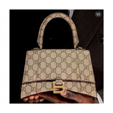 [Gucci X Balenciaga]Gucci 2021 Women's Leather Tote Bag/Shoulder Bag,19cm,GUB1300 - 구찌 2021 여성용 레더 토트백/숄더백,19cm,베이지