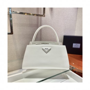 [모던한]Prada 2021 Women's Leather Tote Bag,33cm,1BA327,PRAB0378 - 프라다 2021 여성용 레더 토트백,,33cm,화이트