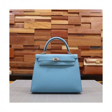 [에르메스]Hermes 2021 Kelly Epsom Tote Bag/Shoulder Bag,25cm,HERB0869 - 에르메스 2021 켈리 앱송 토트백/숄더백,25cm,스카이블루