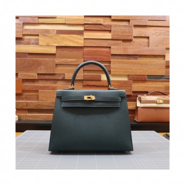 [에르메스]Hermes 2021 Kelly Epsom Tote Bag/Shoulder Bag,25cm,HERB0865 - 에르메스 2021 켈리 앱송 토트백/숄더백,25cm,그린블랙