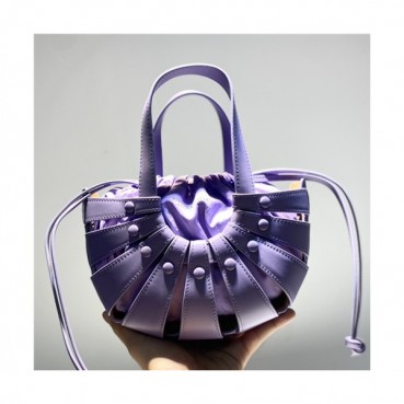 [귀여움 뿜뿜]Bottega Veneta 2021 Mini The Shell Tote Bag,22cm,BVB0615 - 보테가 베네타 2021 미니 쉘 토트백,22cm,퍼플