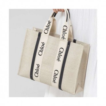 Chloe 2021 Women's Woody Tote Shopperbag,45cm - 끌로에 2021 여성용 우디 토트 쇼퍼백,45cm,CLB0216,베이지