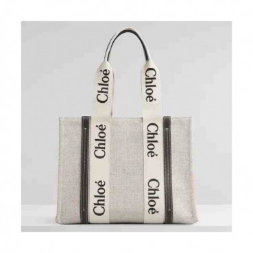 Chloe 2021 Women's Woody Tote Shopperbag,37cm - 끌로에 2021 여성용 우디 토트 쇼퍼백,37cm,CLB0214,베이지