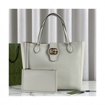 [구찌]Gucci 2021 Women's Dounle G Deyail Tote Bag,35cm - 구찌 2021 더블 G 티테일의 토트백,35cm,GUB1281,화이트