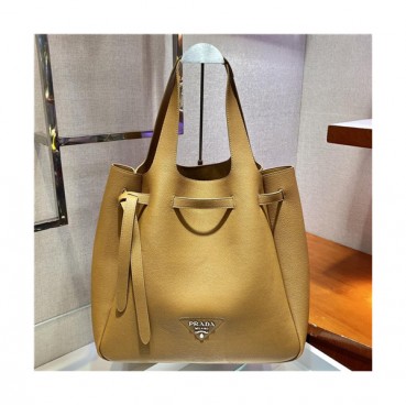 [프라다]Prada 2021 Women's Leather Tote Bag,35cm - 프라다 2021 여성용 레더 토트백,35cm,PRAB0353,옐로우