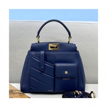[펜디]Fendi 2021 Peekaboo Tote Shoulder Bag,23cm - 펜디 2021 피카부 토트 숄더백,23cm,FENB0652,네이비