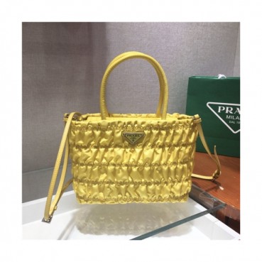 [프라다] Prada 2020 Women's Nylon Tote Shopper Bag,25cm - 프라다 2020 여성용 네일론 토트 쇼퍼백,25cm,PRAB0237,옐로우