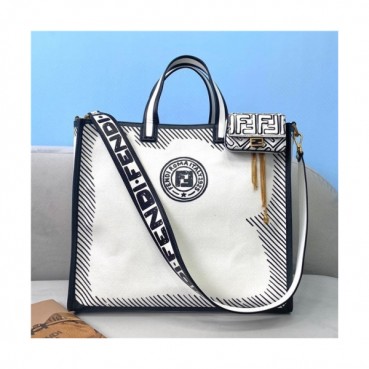 [펜디] Fendi 2020 California Sky Tote Shopper Bag,41cm - 펜디 2020 캘리포니아 스카이 토트 쇼퍼백,41cm,FENB0591,화이트