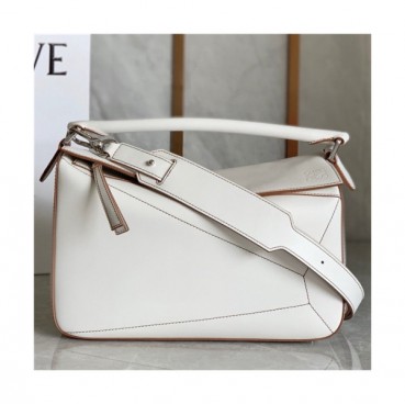 [로에베] Loevve 2020 Women's Puzzle Tote Shoulder Bag , 30cm - 로에베 2020 여서용 퍼즐 토트 숄더백, 30cm, LOEB0470, 화이트