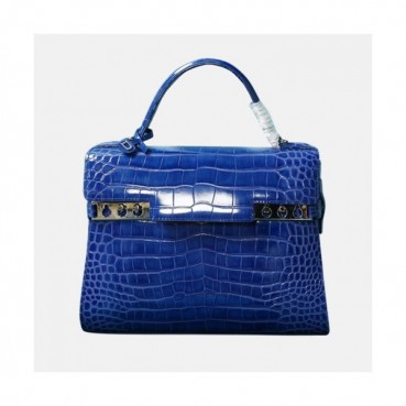 Delvaux 2020 Tempete Leather Tote Shoulder Bag,28CM - 델보 2020 톰페트 레더 토트 숄더백,DVB0362.28CM,블루