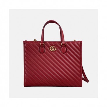 Gucci 2020 Leather Tote Shoulder Bag,35CM - 구찌 2020 레더 토트 숄더백 627332,GUB1223,35CM,레드