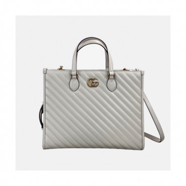 Gucci 2020 Leather Tote Shoulder Bag,35CM - 구찌 2020 레더 토트 숄더백 627332,GUB1222,35CM,화이트