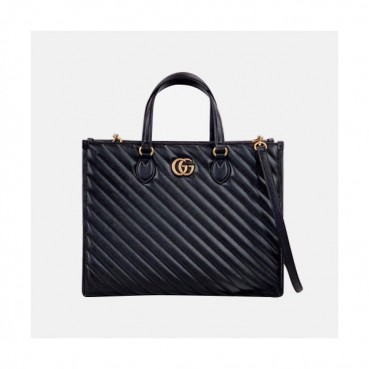 Gucci 2020 Leather Tote Shoulder Bag,35CM - 구찌 2020 레더 토트 숄더백 627332,GUB1221,35CM,블랙