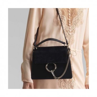 Chole 2020 Faye Leather Tote Shoulder Bag, 26cm -  끌로에 2020 페이 레더 토트 숄더백,CLB0210,26cm,블랙