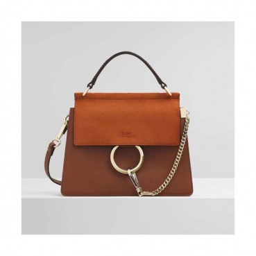 Chole 2020 Faye Leather Tote Shoulder Bag, 26cm -  끌로에 2020 페이 레더 토트 숄더백,CLB0209,26cm,브라운