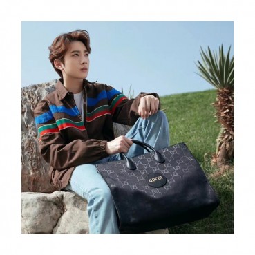 Gucci 2020 Canvas Tote Shopper Bag,43CM - 구찌 2020 캔버스 토트 쇼퍼백 630353,GUB1217,43CM,블랙