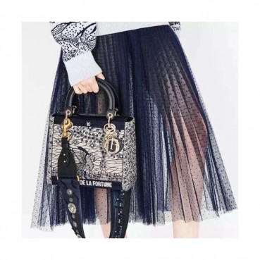 Dior 2020 Lady Dior Tote Shoulder Bag,24CM - 디올 2020 레이디 디올 토트 숄더백 DIOB0598,24CM,네이비(금장)
