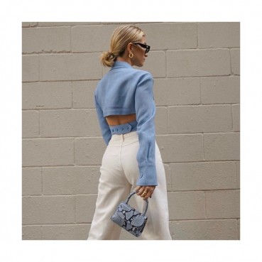 By Far 2020 Leather Tote Shoulder Bag,17cm - 바이 파 2020 레더 토트 숄더백 BYFB0081,17cm,블루