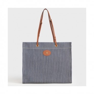Celine 2020 Canvas Tote Shopper Bag,43CM - 셀린느 2020 캔버스 토트 쇼퍼백 ,192172,43CM,네이비