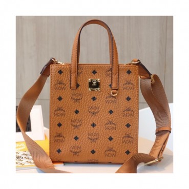 MCM 2020 Tote Shoulder Shopper Bag,22cm - 엠씨엠 2020 여성용 토트 숄더 쇼퍼백 MCMB0471, 22cm,브라운
