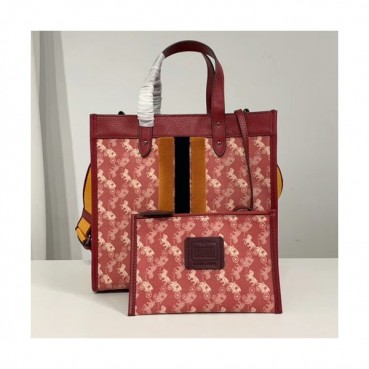 Coach 2020 Ladies Tote Shoulder Shopper Bag,30cm - 코치 2020 여성용 토트 숄더 쇼퍼백 COAB0255,30cm,레드