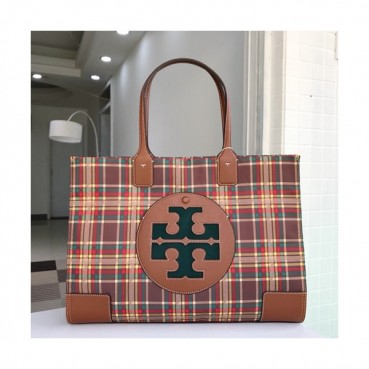 Tory Burch 2020 Nylon Tote Shopper Bag,44cm - 토리버치 2020 나일론 토트 쇼퍼백 TBB0267,44cm,브라운