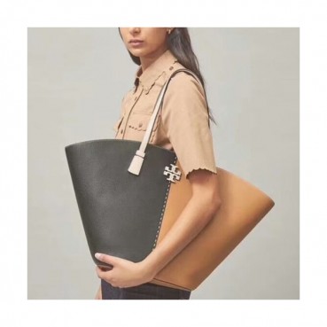 Tory Burch 2020 Leather Tote Shopper Bag,57cm - 토리버치 2020 레더 토트 쇼퍼백 TBB0265,57cm,블랙