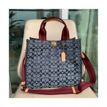 Coach 2020 Tote Shoulder Shopper Bag,34cm - 코치 2020 토트 숄더 쇼퍼백 COAB0231,34cm,블루