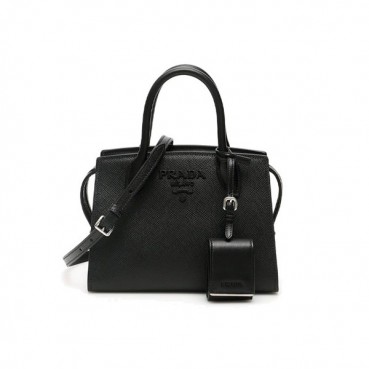 [블랙핑크 리사가방]Prada 2020 Leather Tote Shoulder Bag,22CM - 프라다 2020 레더 토트 숄더백,1BA269