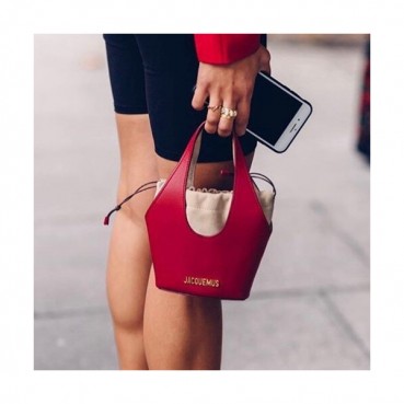 Jacquemus 2020 Leather Bucket Tote Shoulder Bag ,15cm - 자크뮈스 2020 레더 버킷 토트 숄더백 JACB0038,15cm,레드