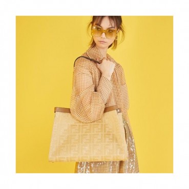 Fendi 2020 Women Tote Shopper Bag ,41CM - 펜디 2020 여성용 레더 토트 쇼퍼백  FENB0550,41CM,베이지