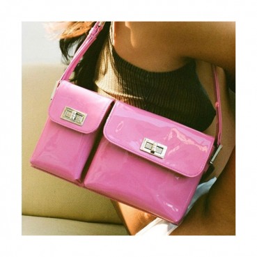 By Far 2020 Leather Tote Shoulder Bag,26cm - 바이 파 2020 레더 토트 숄더백 BYFB0064,26cm,핑크