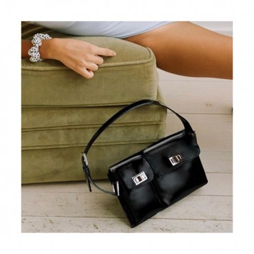 By Far 2020 Leather Tote Shoulder Bag,26cm - 바이 파 2020 레더 토트 숄더백 BYFB0063,26cm,블랙