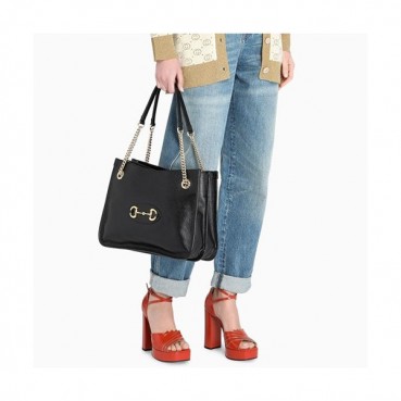 Gucci 2020 1955 Horsebit Ladies Tote Shoulder Shopper Bag ,35CM - 구찌 2020 1955 홀스빗 여성용 토트 숄더 쇼퍼백 621144,GUB1175,35cm,블랙